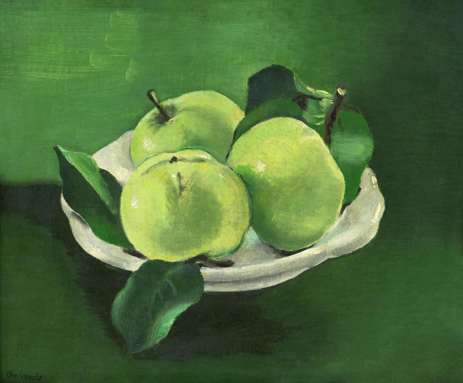 Vibrant Green Apples Still Life Wall Art