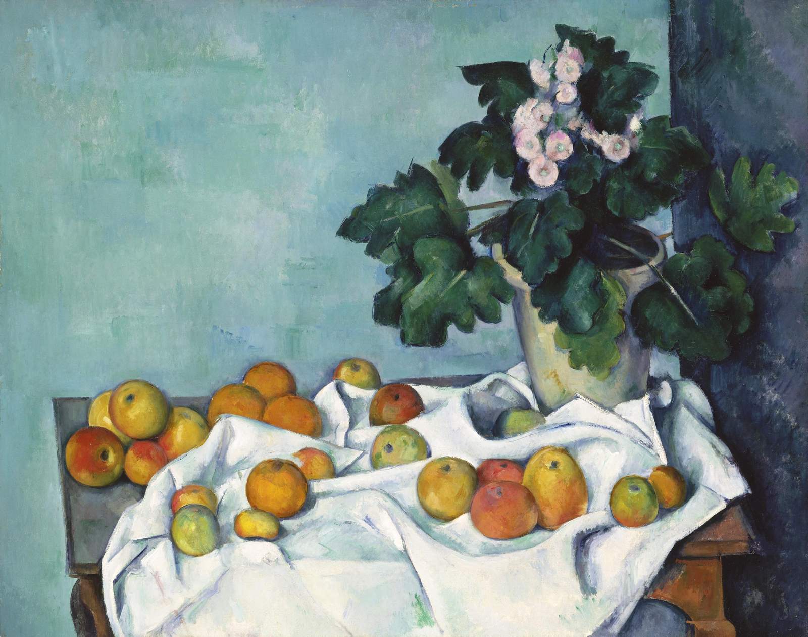 Still Life with Apples & Flowers Wall Art