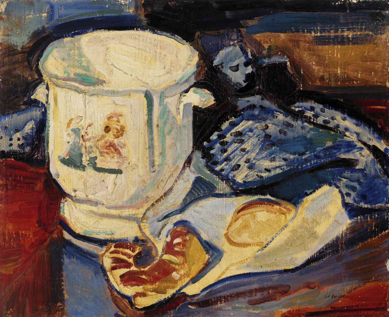 Vibrant Still Life with Earthenware Bowl Wall Art