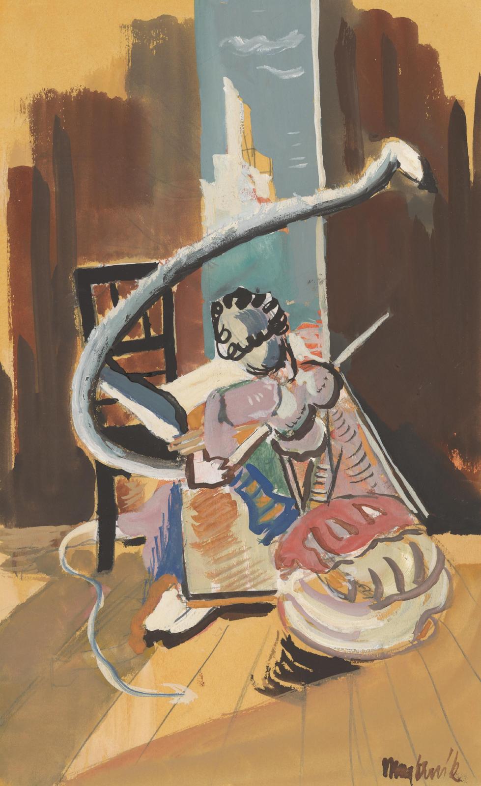 Abstract Figure Reading Wall Art