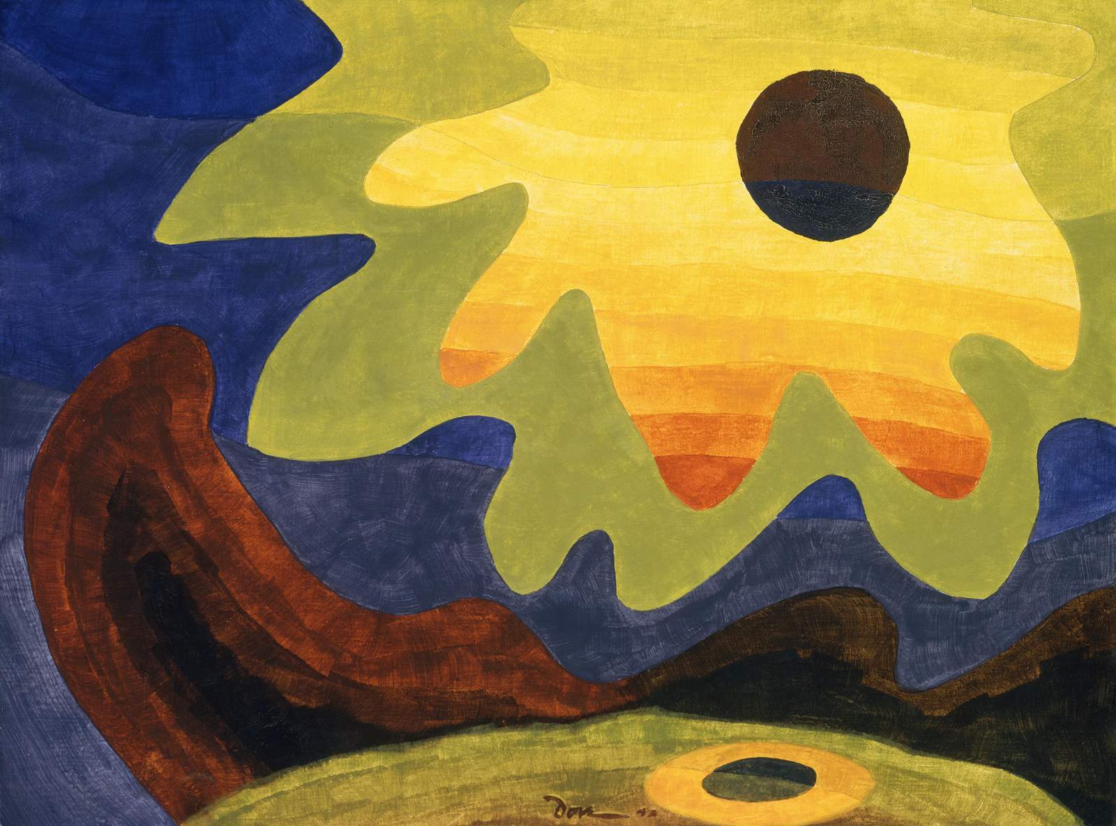 Abstract Sunset Landscape Wall Art
