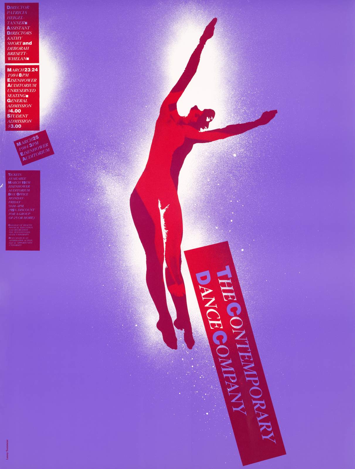 Vibrant Dancer Silhouette Red & Purple Wall Art
