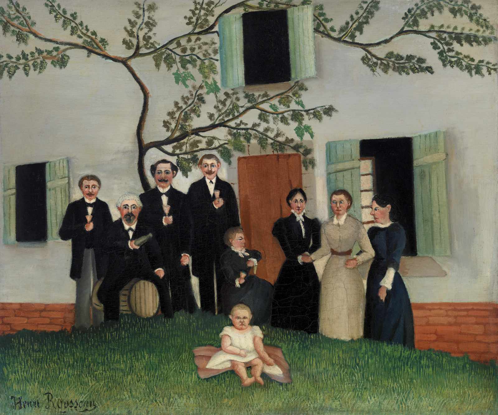 Vintage Family Portrait Henri Rousseau Wall Art