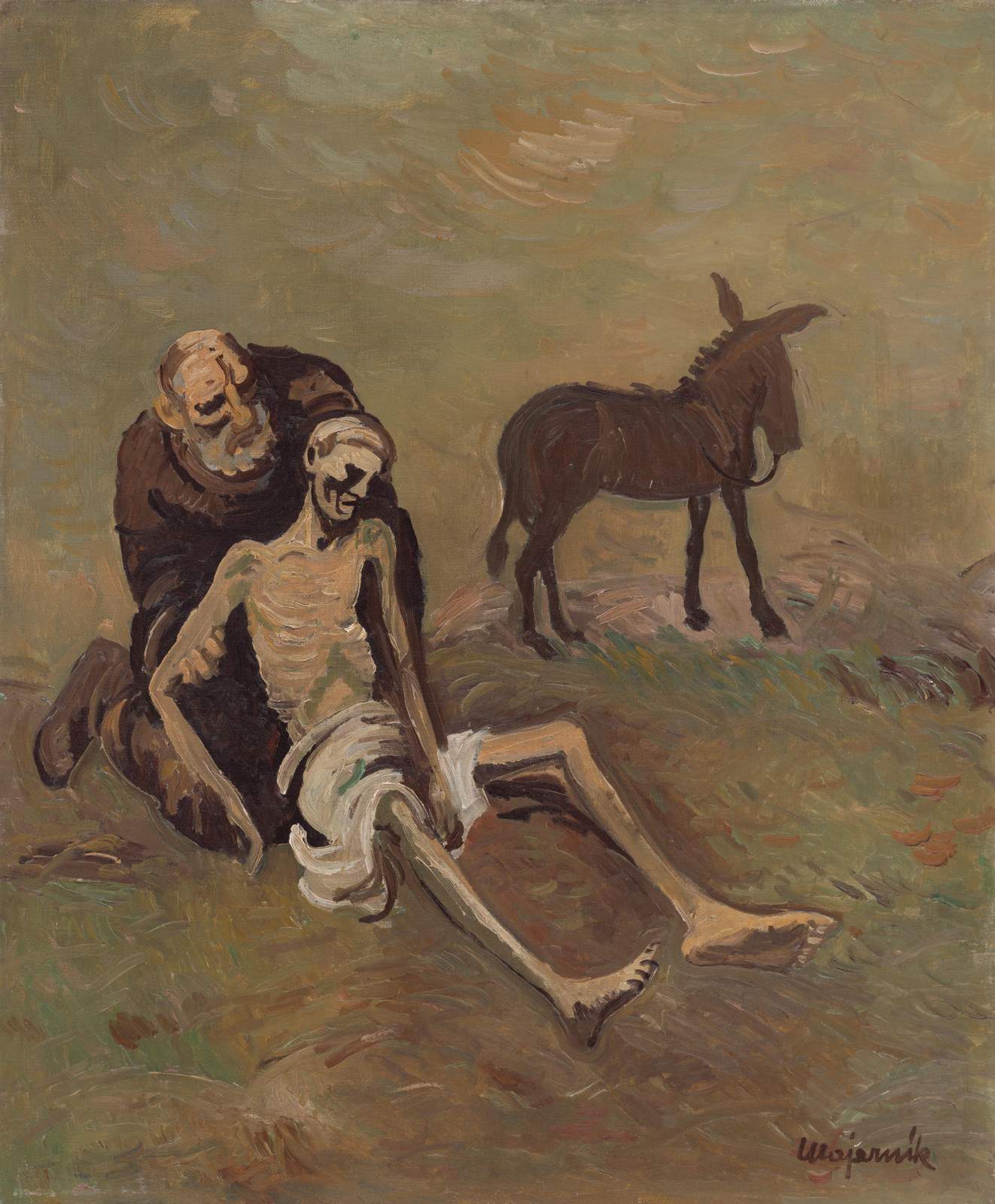 Charity's Embrace: The Good Samaritan Wall Art