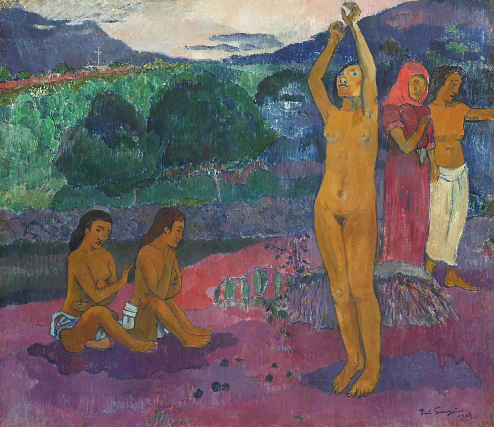 Tahitian Women Gauguin Inspired Wall Art
