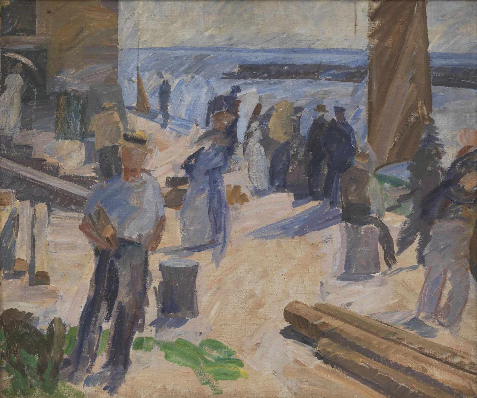 Coastal Harbour Scene Impressionist Wall Art