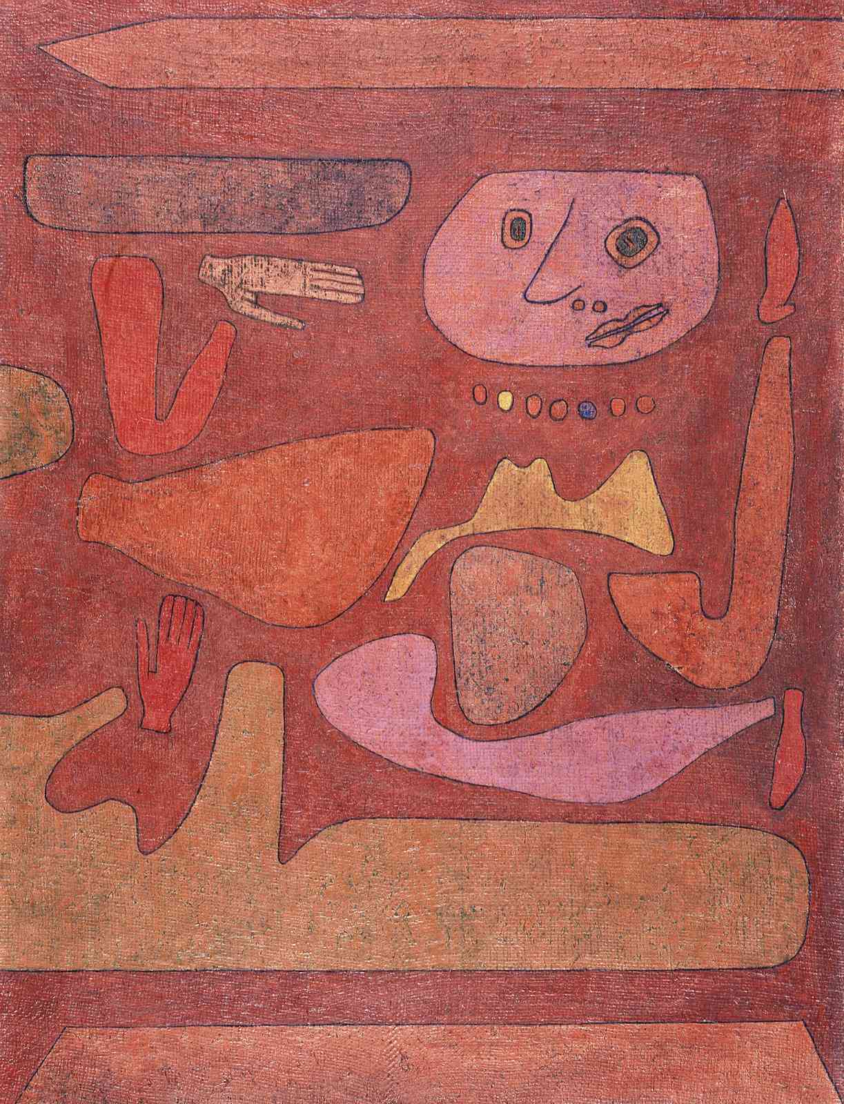 Abstract Figure Red Wall Art