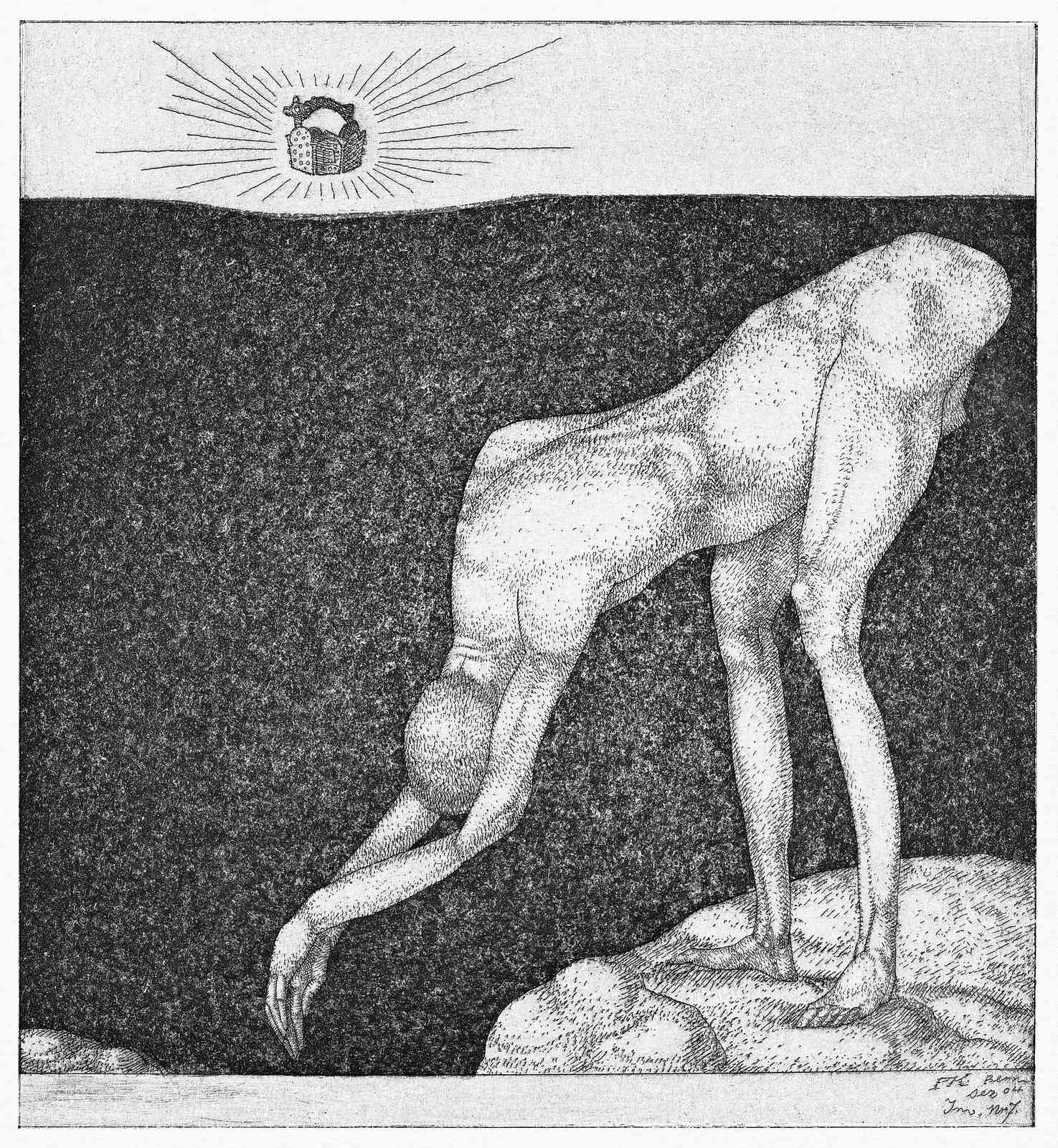 Surrealist Figure Enigmatic Composition Wall Art