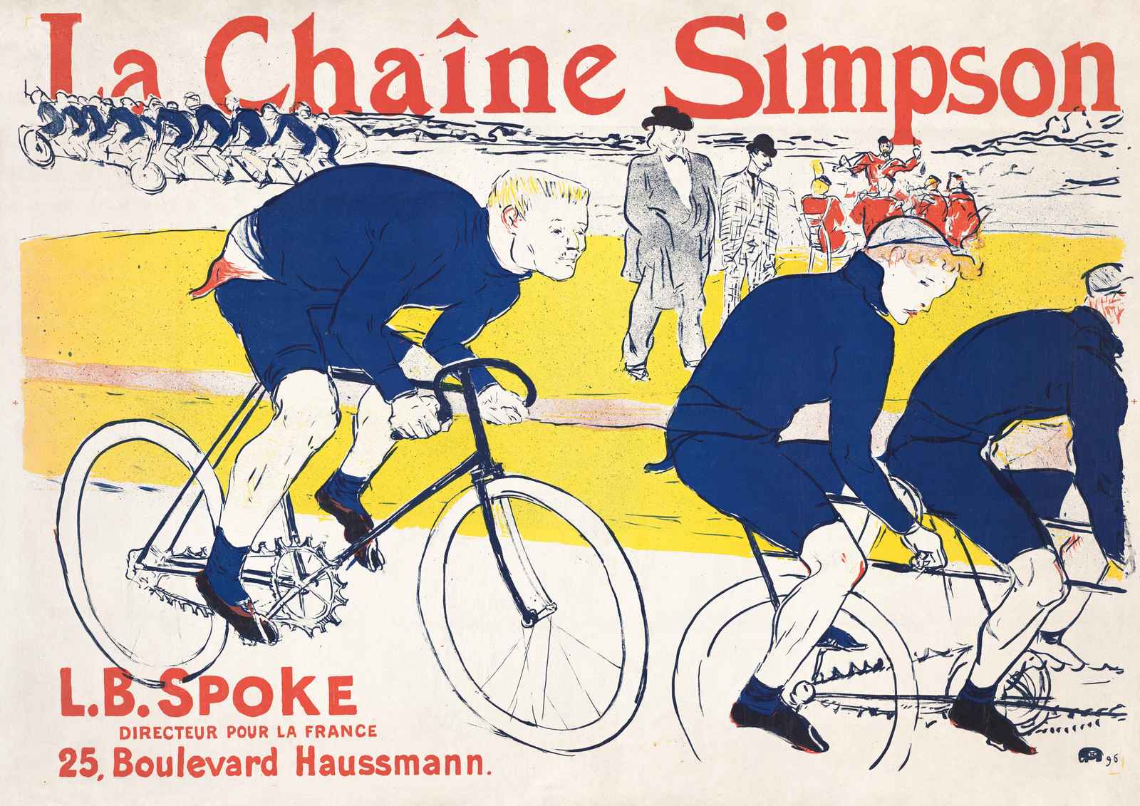 Vintage Cycling Race "La Chaîne Simpson" Wall Art