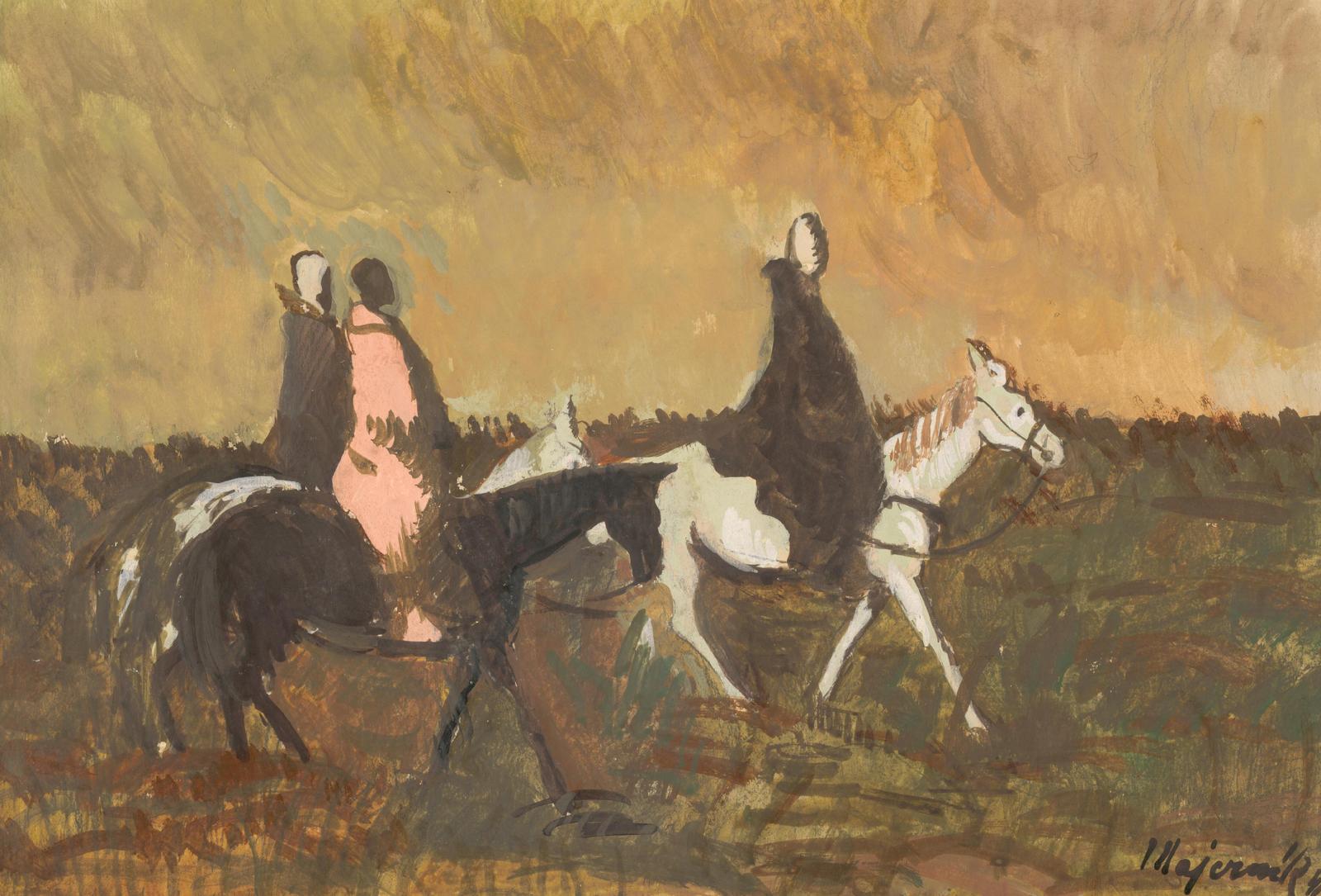 Horseback Riders Impressionist Wall Art