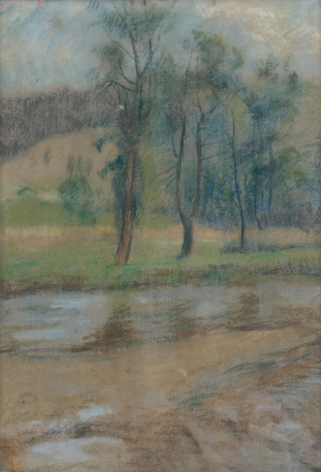 Serene River Landscape Impressionist Wall Art
