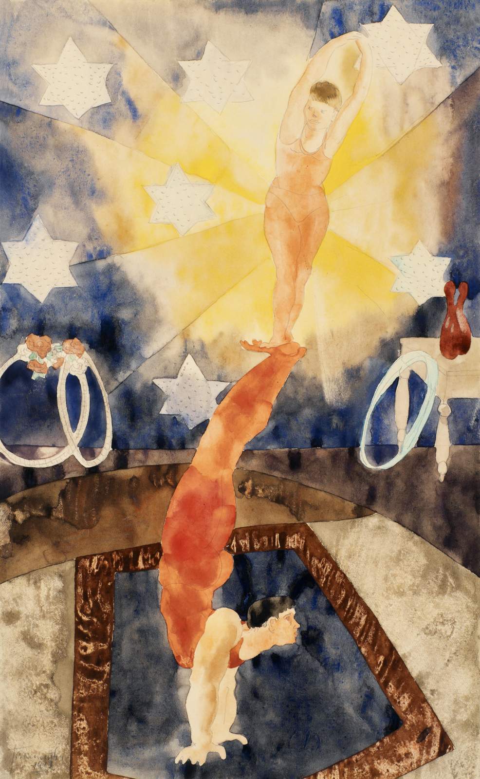 Dreamlike Acrobat Stars Wall Art