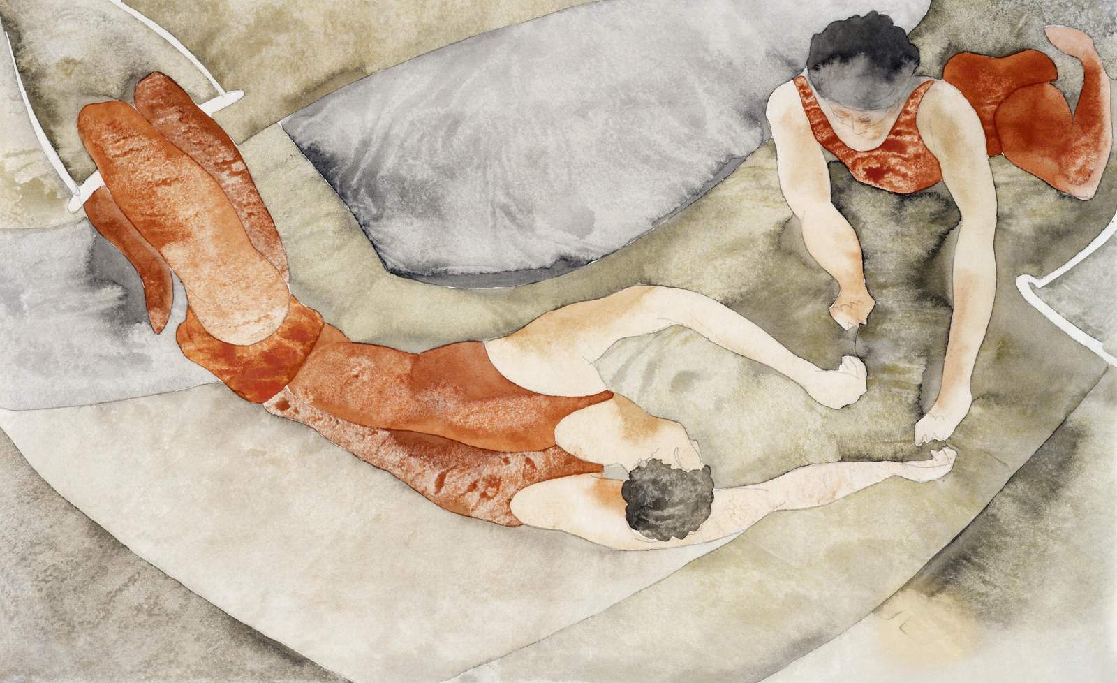 Serene Figures Watercolor Wall Art