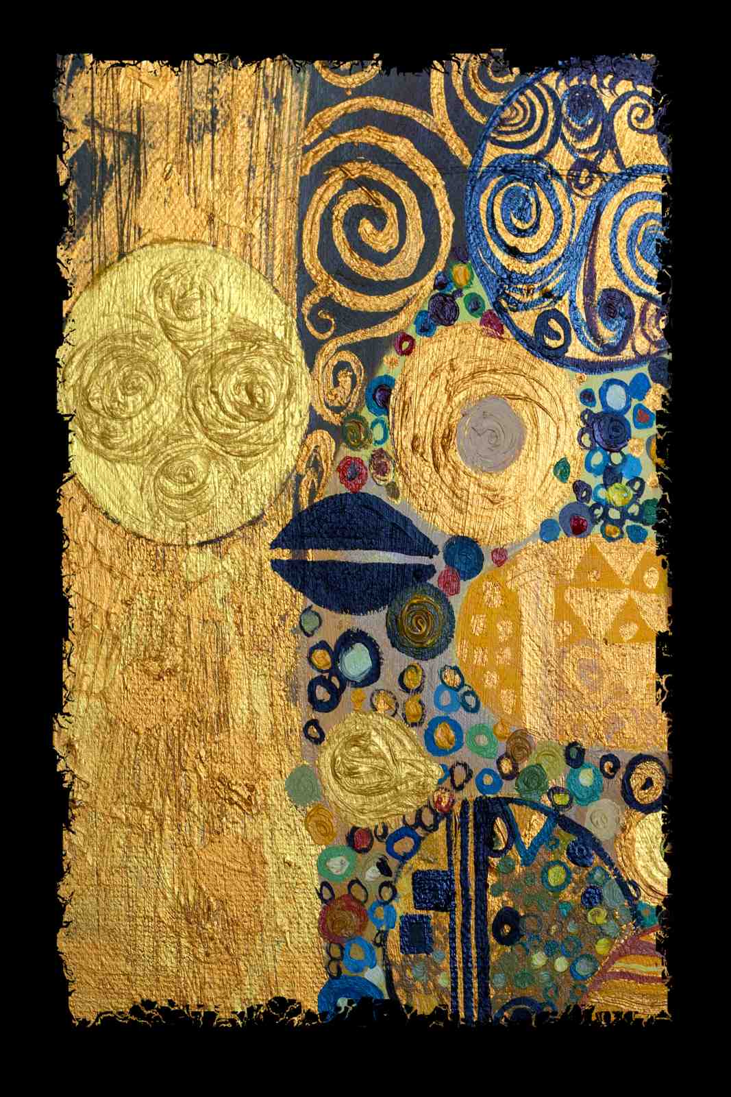Opulent Gold Swirls Abstract Wall Art