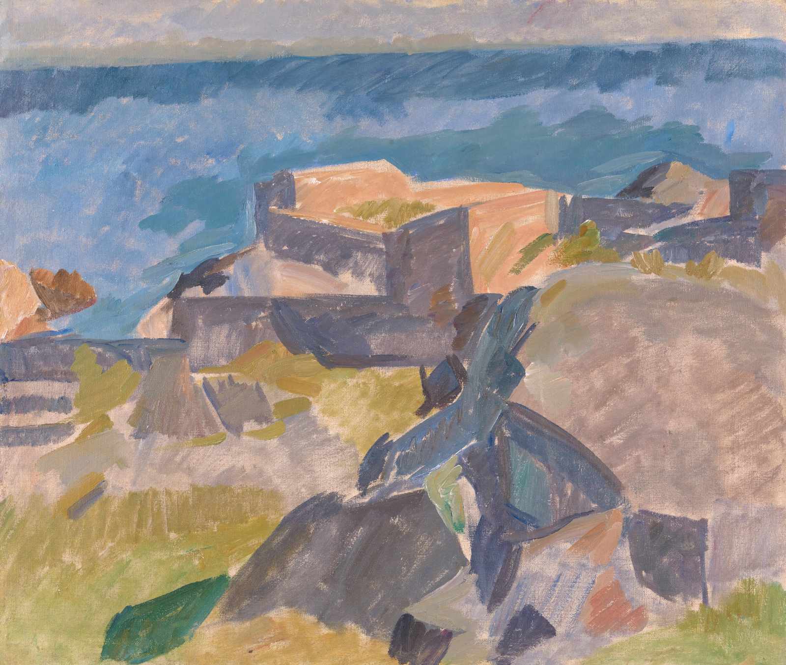 Coastal Fortress Landscape Wall Art
