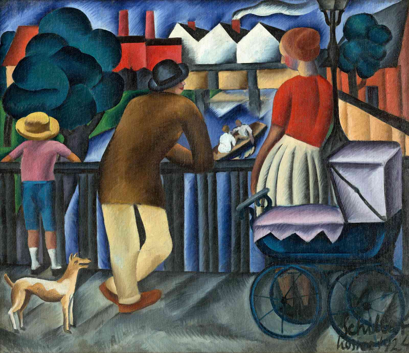 Art Deco Family Scene Wall Art