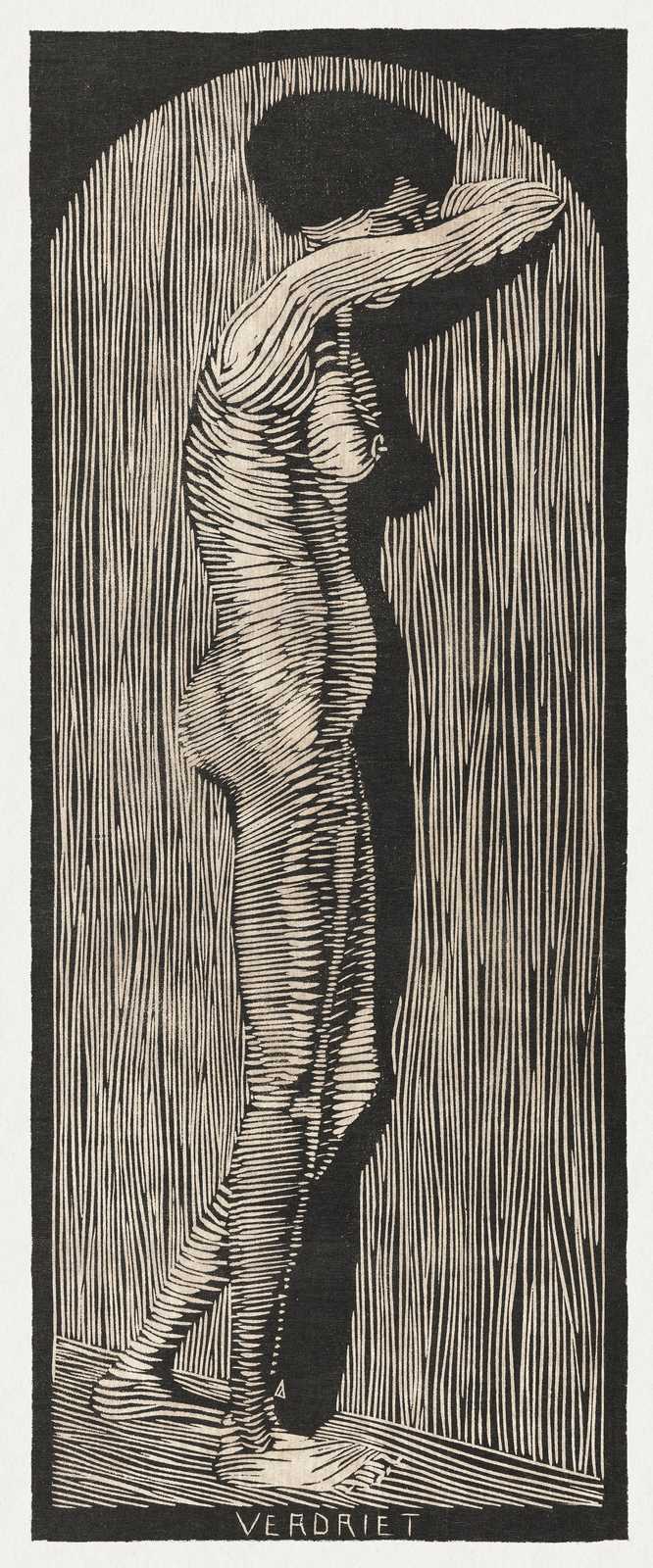 Dramatic Figure Study Black & White Wall Art