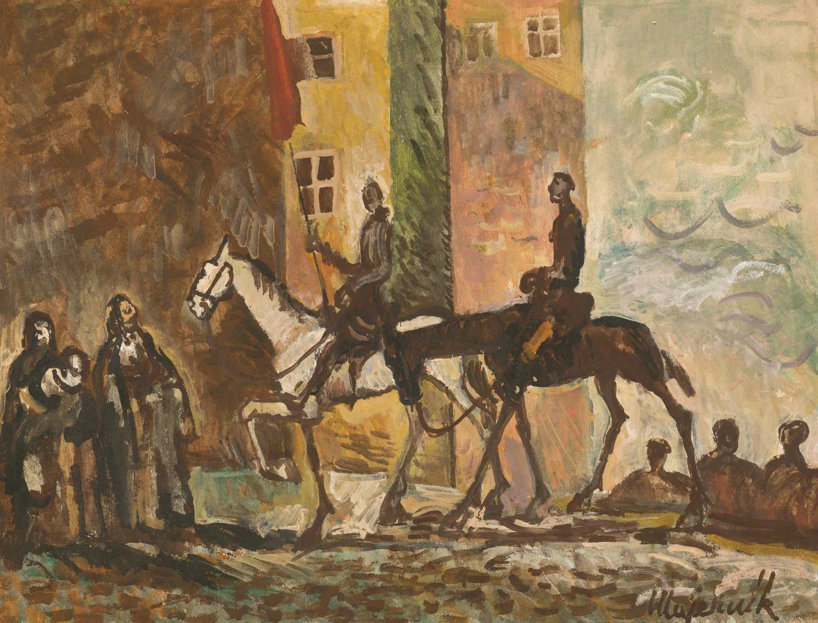 Vintage Equestrian Scene Wall Art