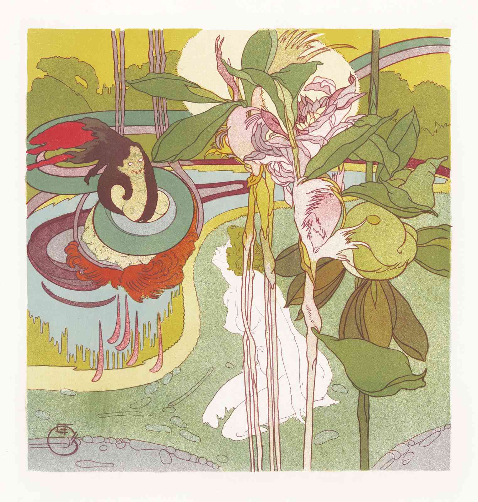 Art Nouveau Floral Dream Wall Art