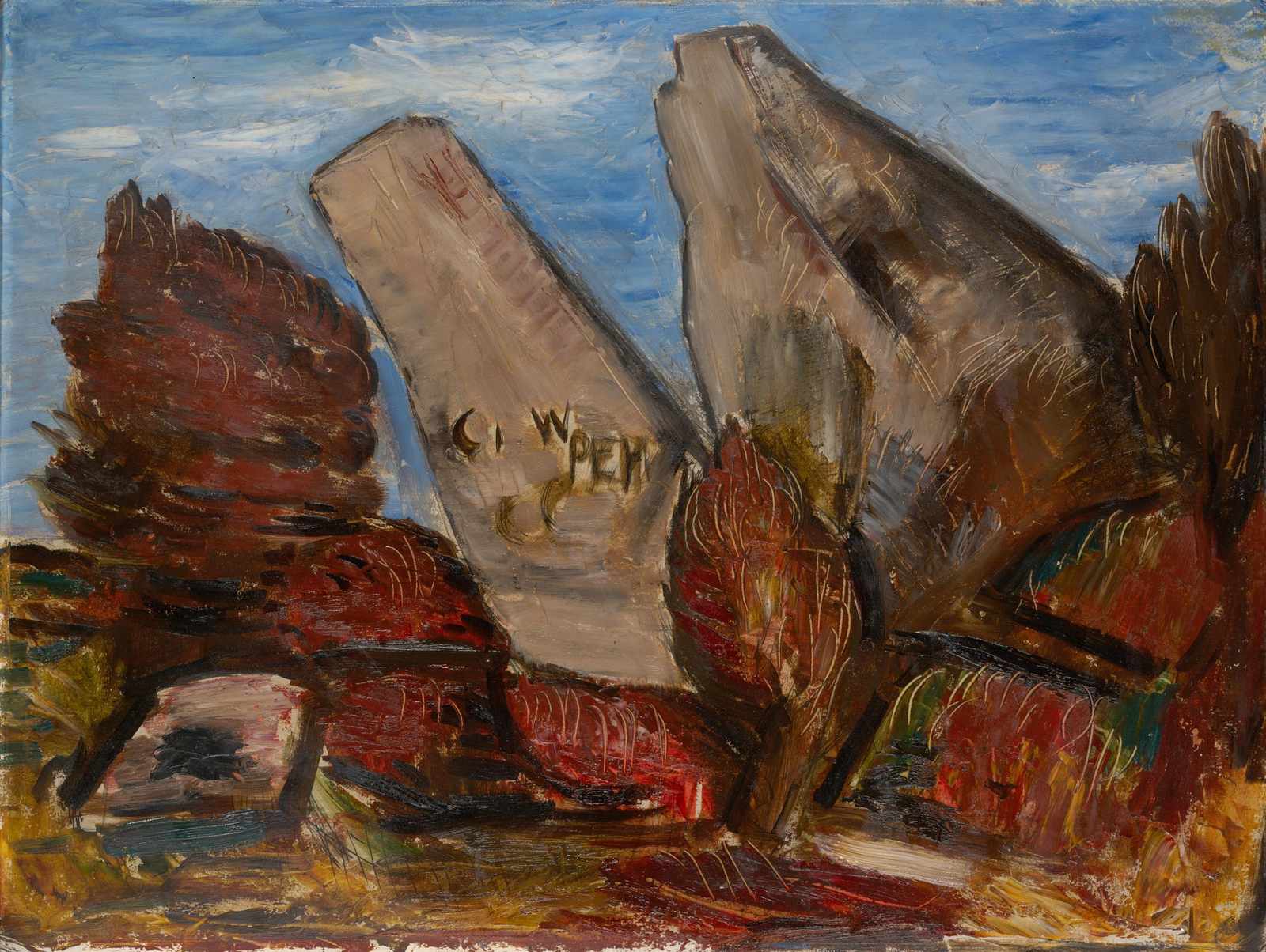 Bold Abstract Rock Formations Wall Art