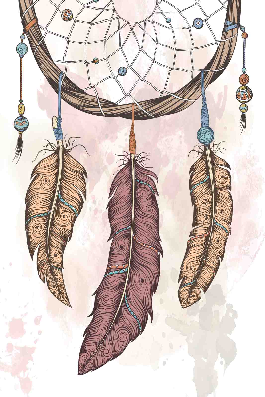 Bohemian Feather Dreamcatcher Wall Art