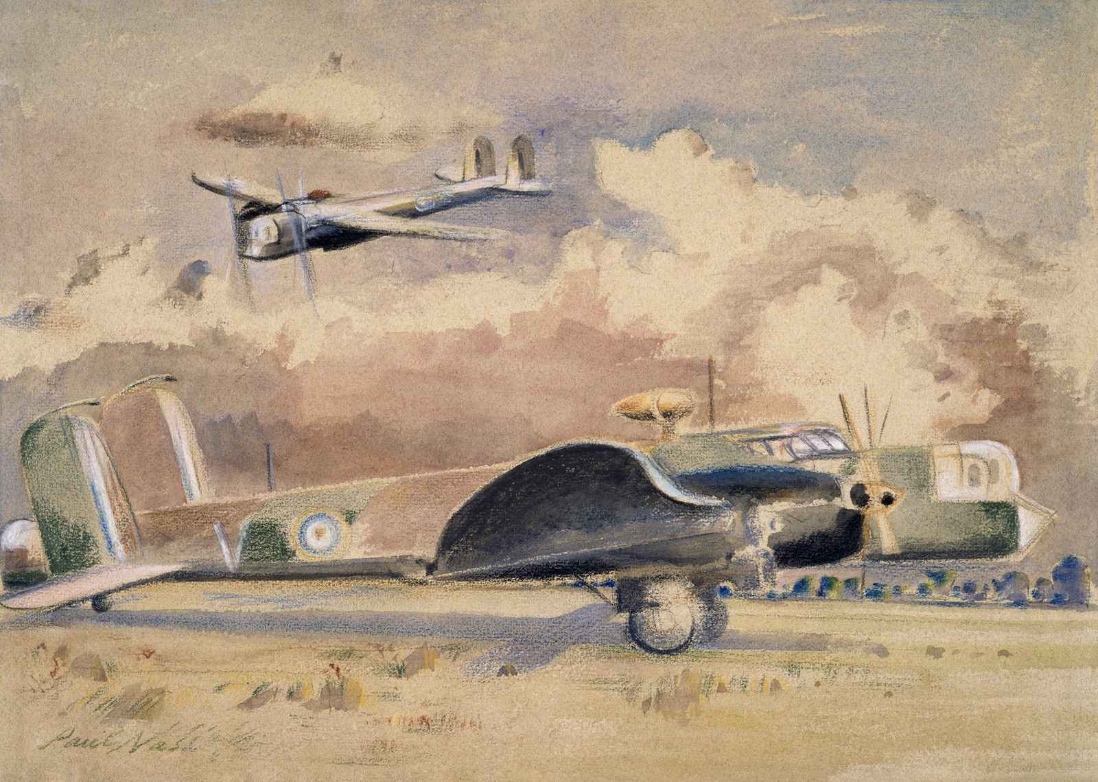 Vintage Aviation Art: Twin Bomber Wall Art