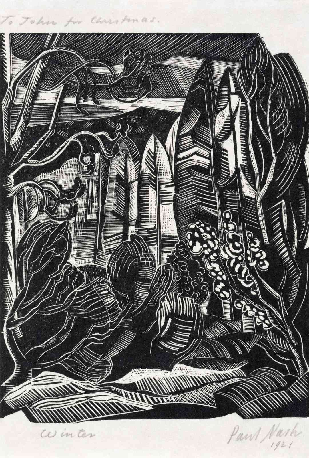 Paul Nash 'Winter' Linocut Wall Art