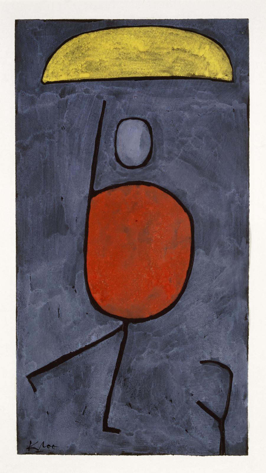 Abstract Figures Yellow & Red Wall Art