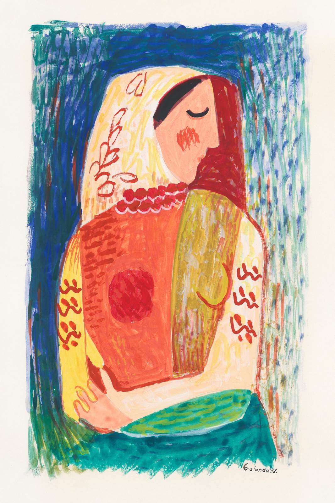 Vibrant Abstract Figure Wall Art Art
