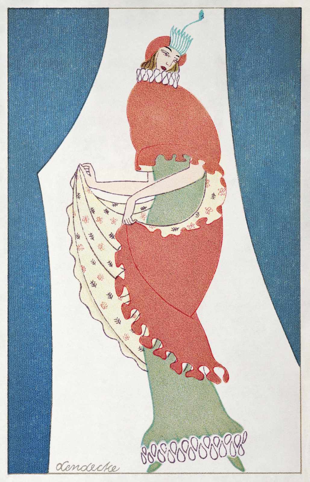 Art Deco Fashion Woman Wall Art