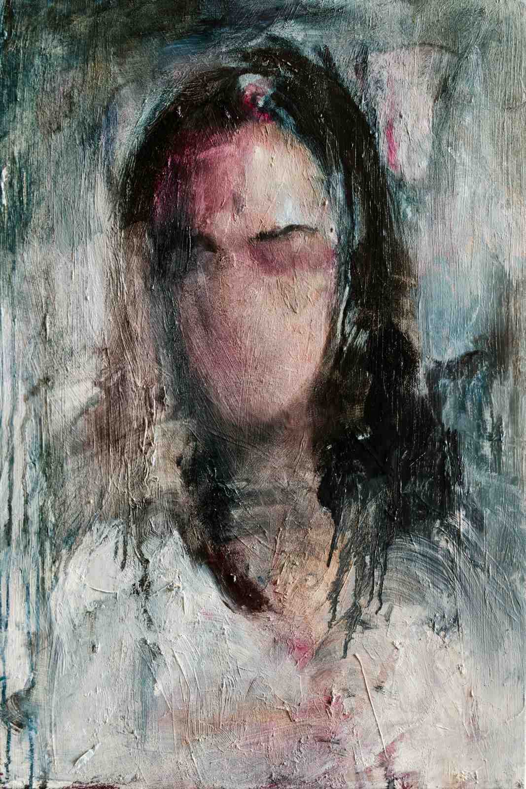Abstract Portrait Wall Art - Modern Textured Art