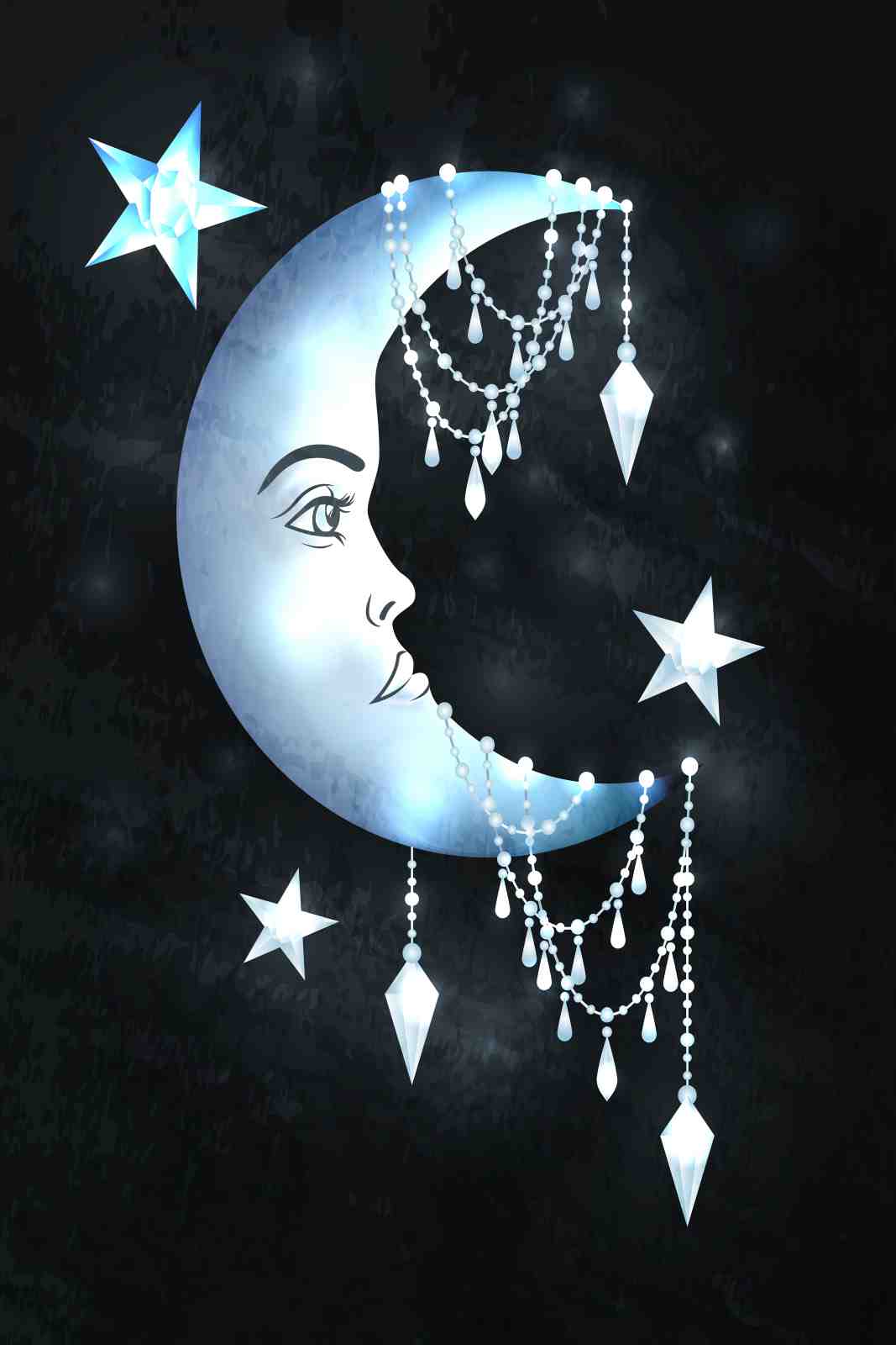 Mystical Moon & Stars Wall Art | Celestial Wall Art