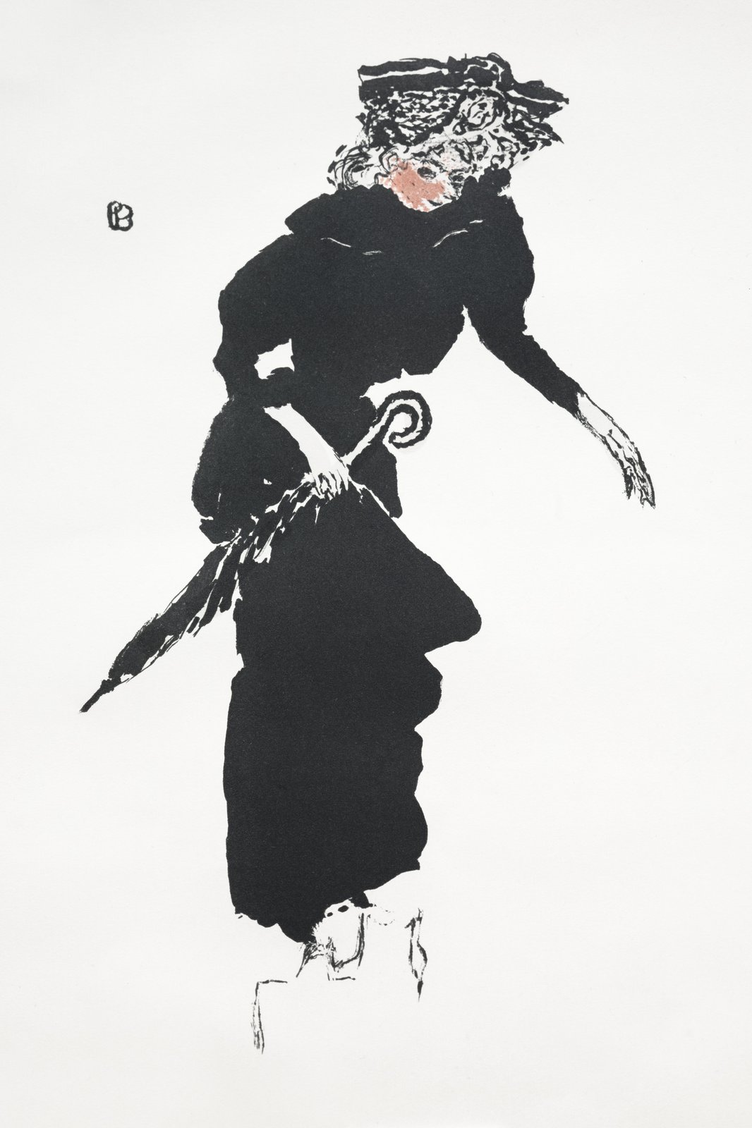 Elegant Parisian Lady with Umbrella Wall Art