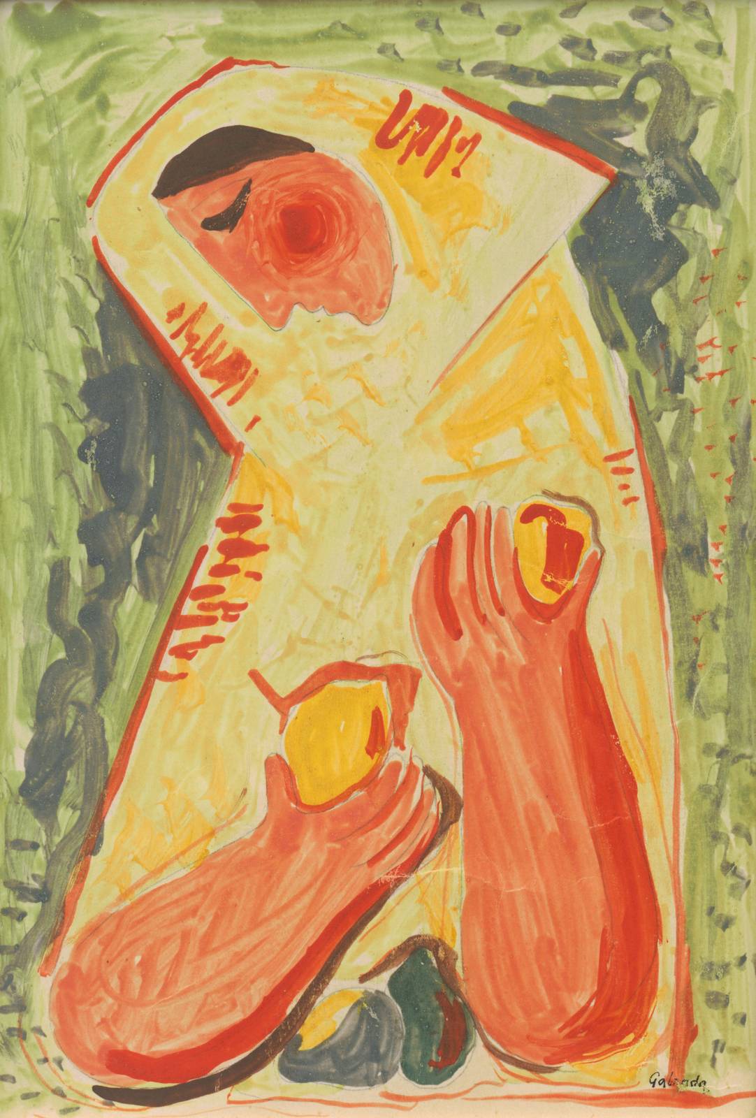 Vibrant Expressionist Figure Art Wall Art