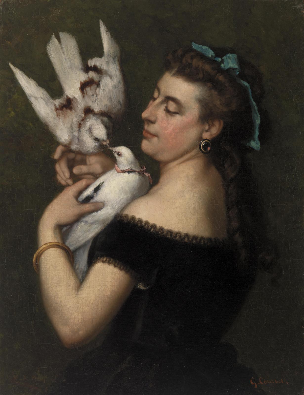 Woman With Doves Victorian Romance Wall Art