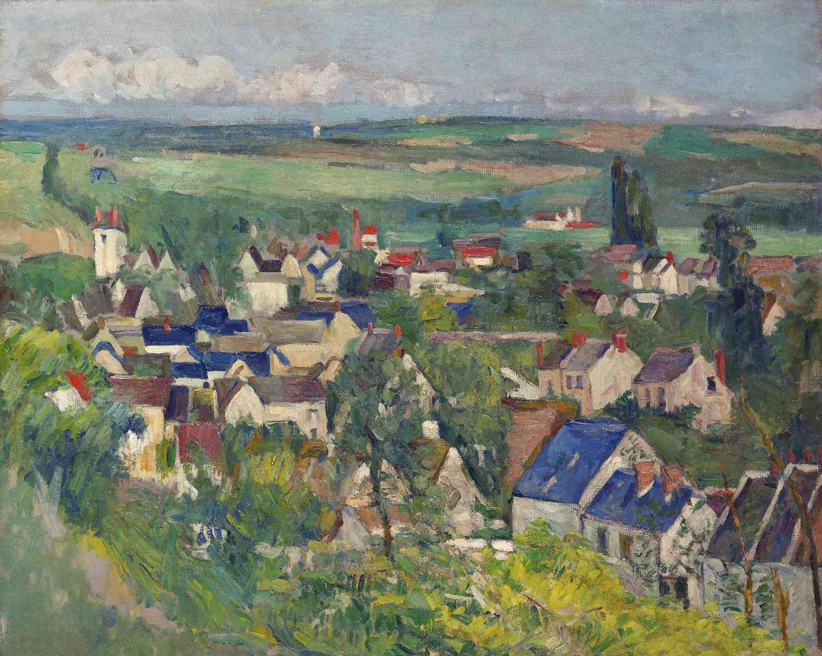 Impressionist Village Landscape Wall Art