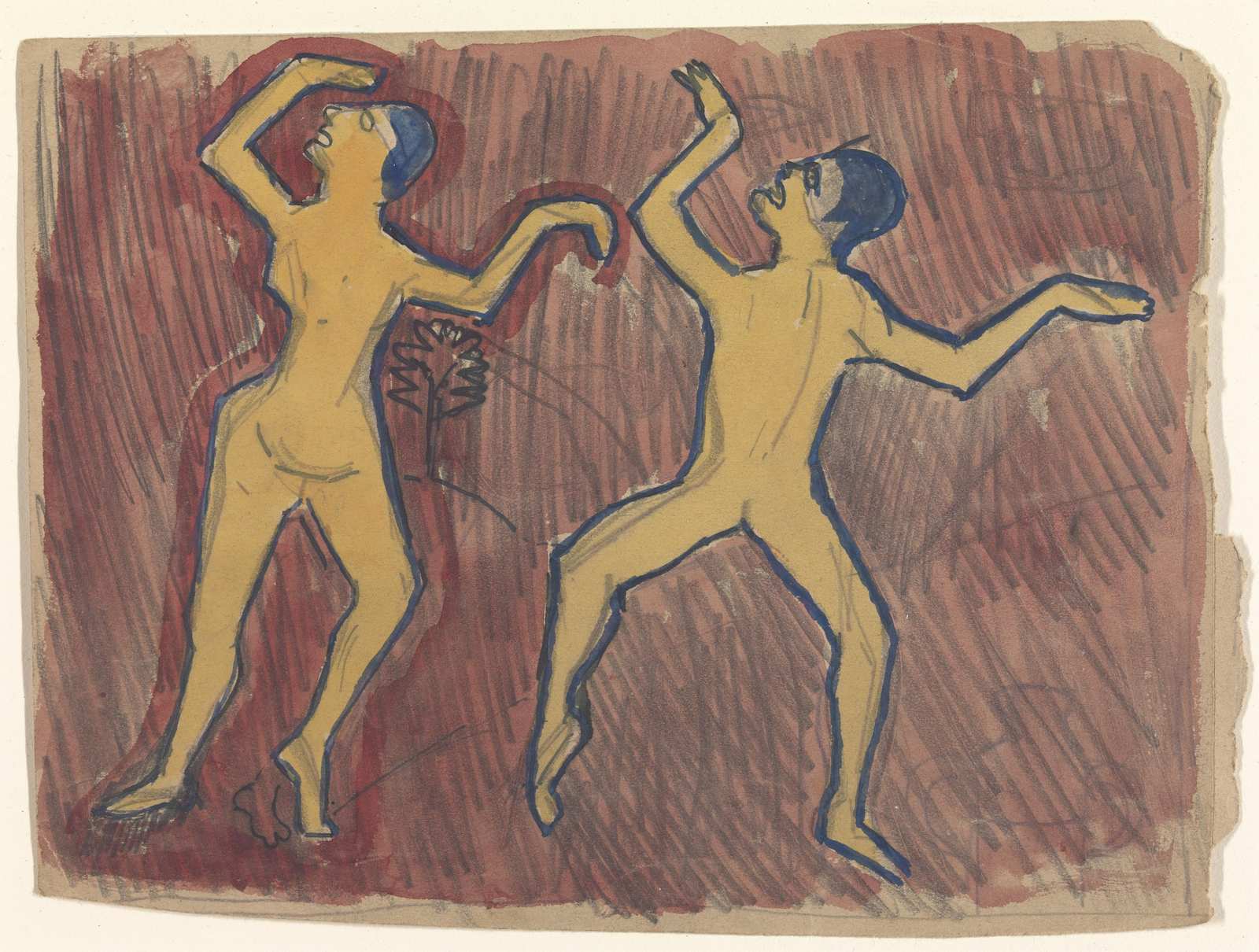 Expressive Figures Dancing Wall Art