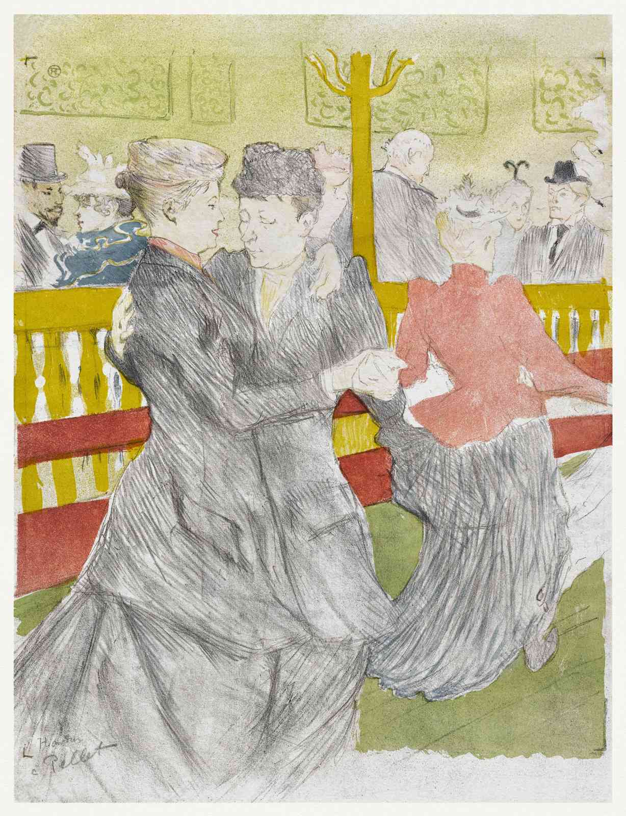 Dancing Couple Vintage Art Wall Art