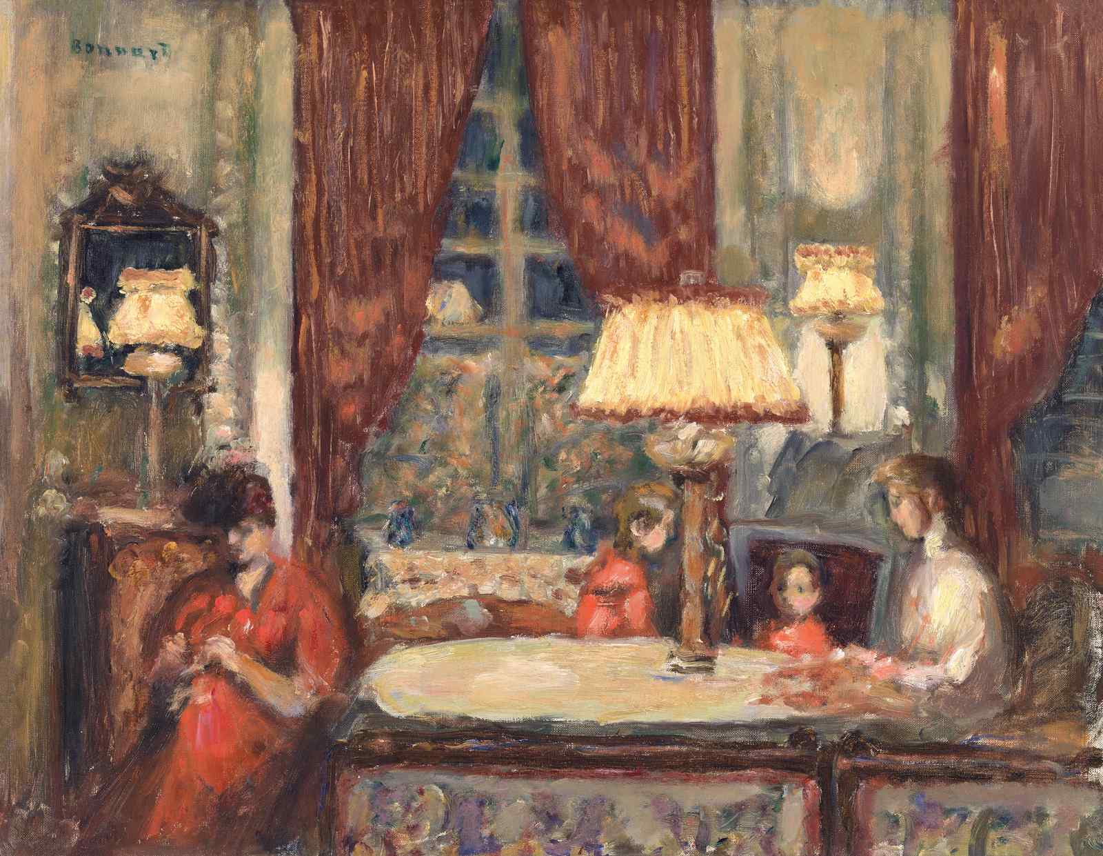 Cozy Interior Scene Parisian Life Wall Art