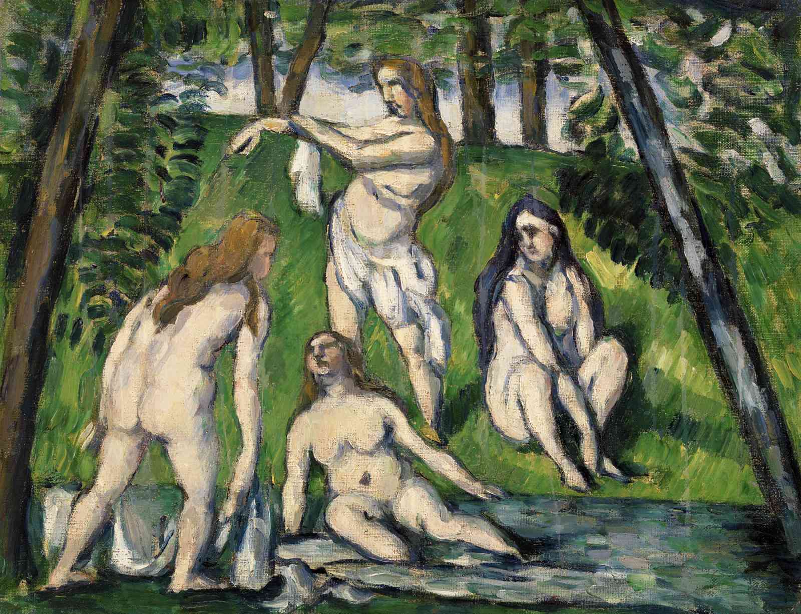 Bathers in a Forest Landscape Wall Art