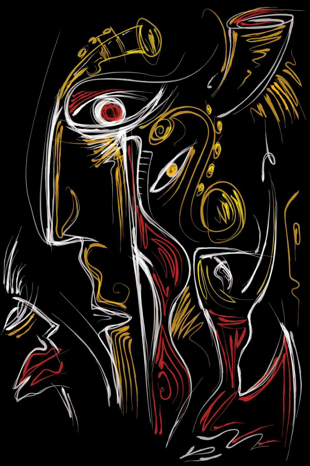 Abstract Figures Wall Art - Modern Wall Art