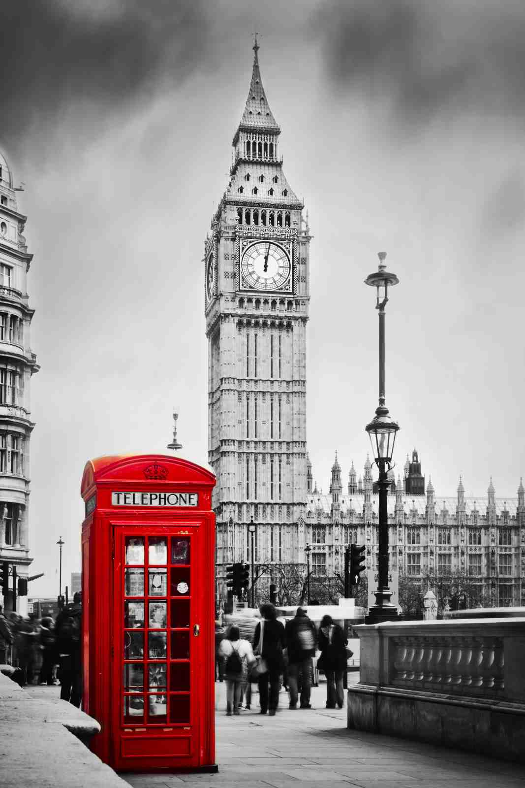 Iconic London Red Phone Booth Big Ben Wall Art