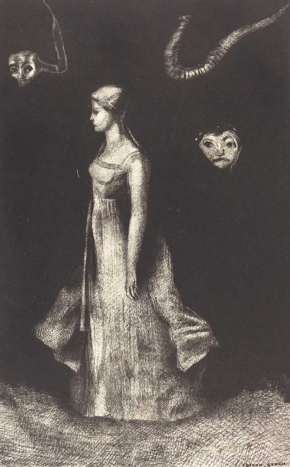 Mysterious Figure Dreamlike Woman Wall Art