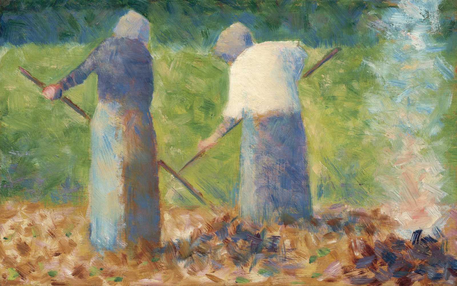 Vintage Field Workers Impressionist Wall Art