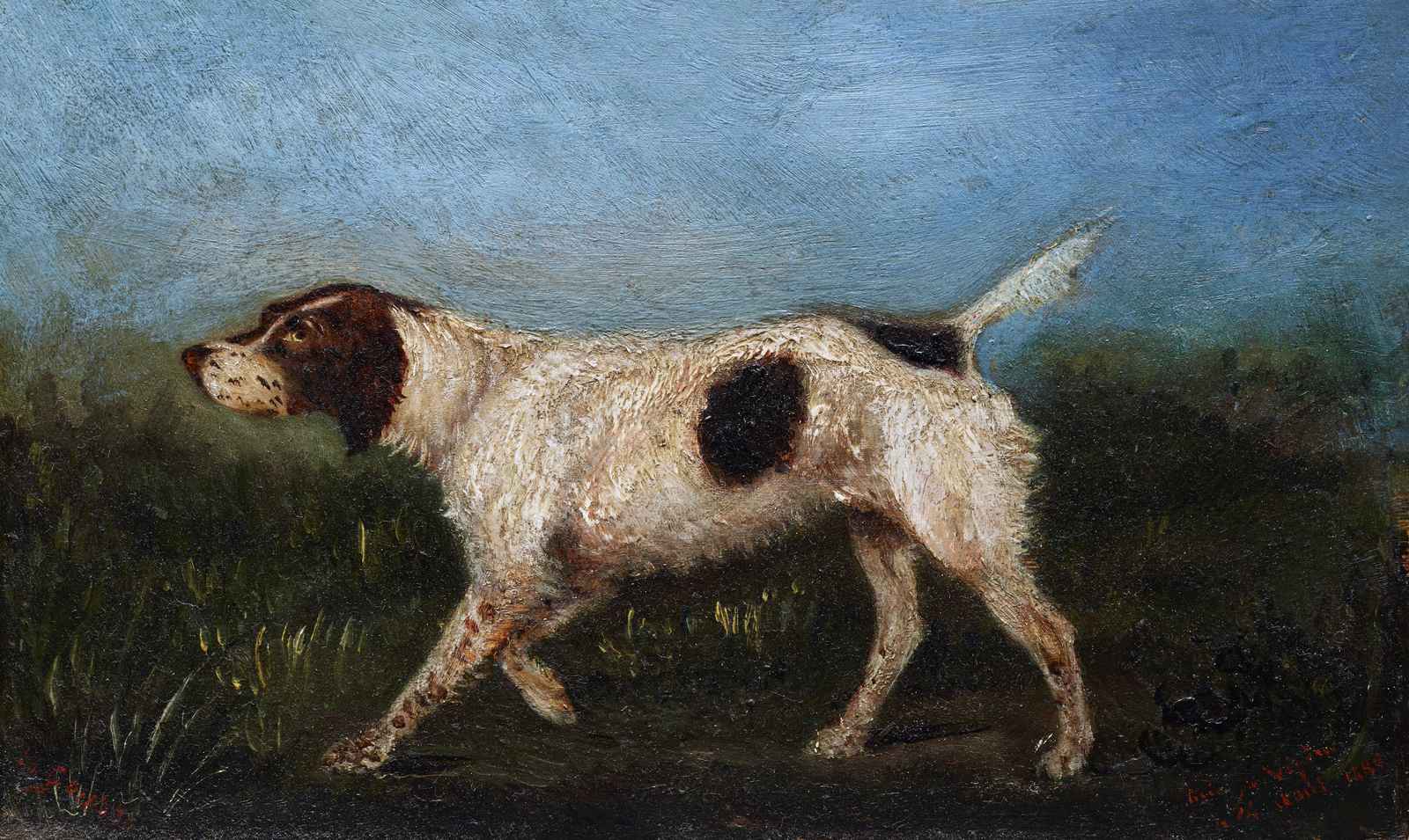 Vintage Pointer Dog Art Print | Hunting Dog Wall Art