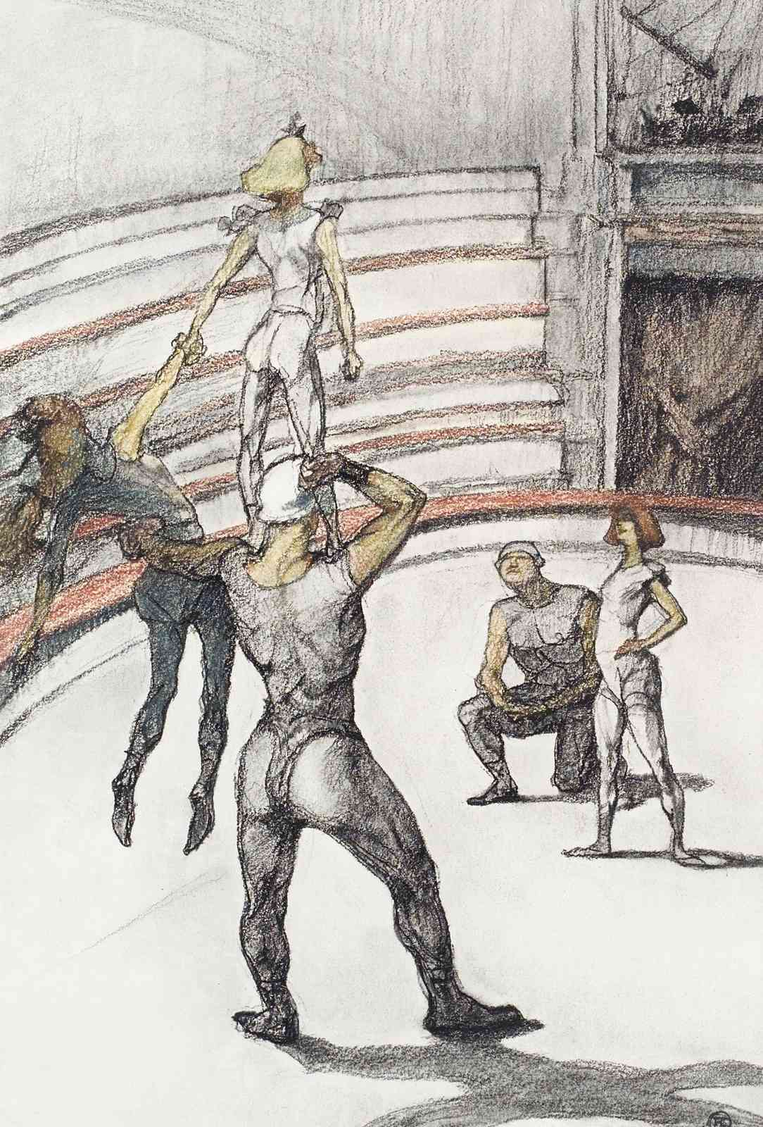 Circus Acrobats Balancing Act Wall Art