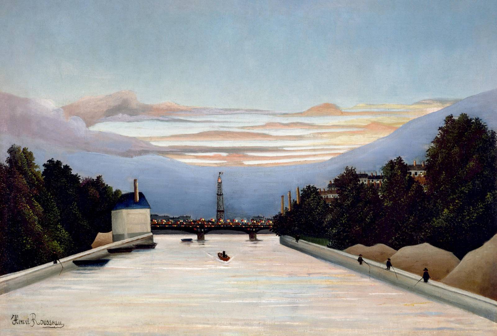 Parisian Riverside Dreams Henri Rousseau Wall Art