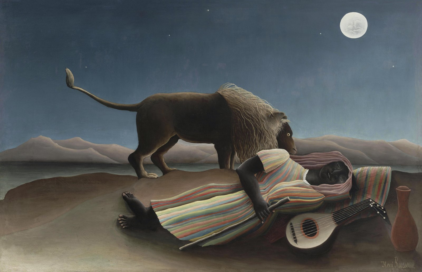 The Sleeping Gypsy Henri Rousseau Wall Art