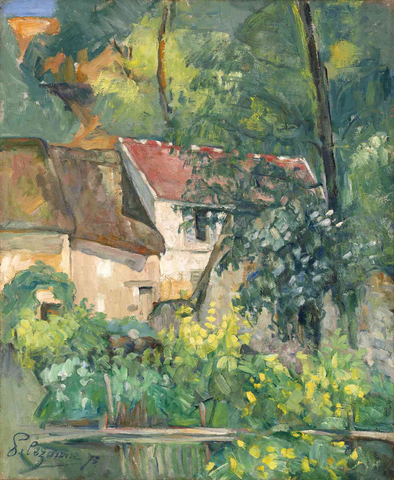 Serene Countryside Village House Impressionist Wall Art