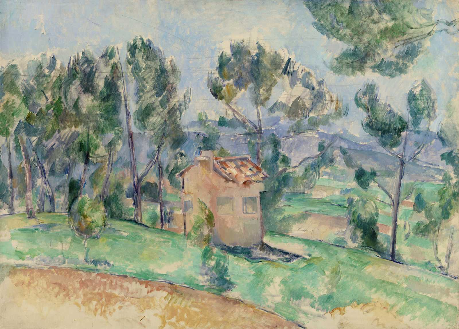 Serene Countryside House Impressionist Wall Art